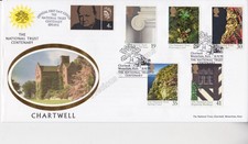 GB BENHAM FDC FIRST DAY COVER 1995 NATIONAL TRUST CHARTWELL