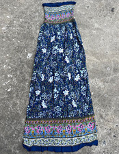 SHEIN WOMEN’S BLUE FLORAL PRINT MAXI DRESS LONG REGULAR SIZE S