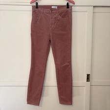 LOFT High Waist Skinny Light Pink Corduroy Pants Women  s Sz. 6 Waist 28
