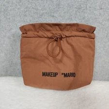 MAKEUP By MARIO Cosmetic Bag SurrealSkin Small Travel Cinch Case Brown 7"x6"