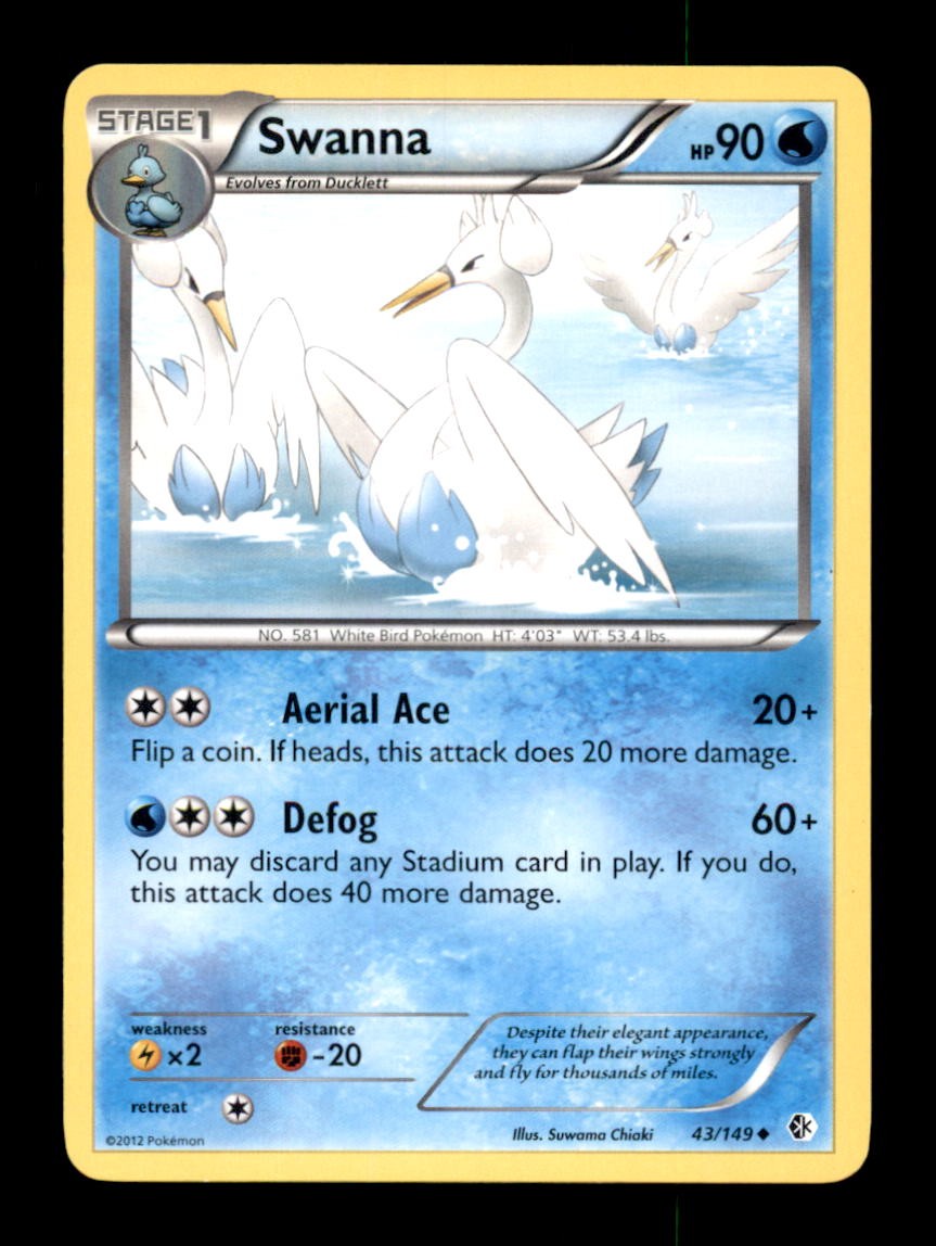 SWANNA 43/149 UC BOUNDARIES CROSSED POKEMON NM/M