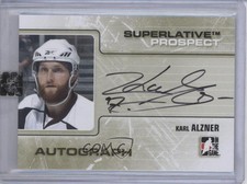 2009-10 ITG Superlative Volume 2 Prospect Gold 9/10 Karl Alzner #PA-KA Auto 0t1