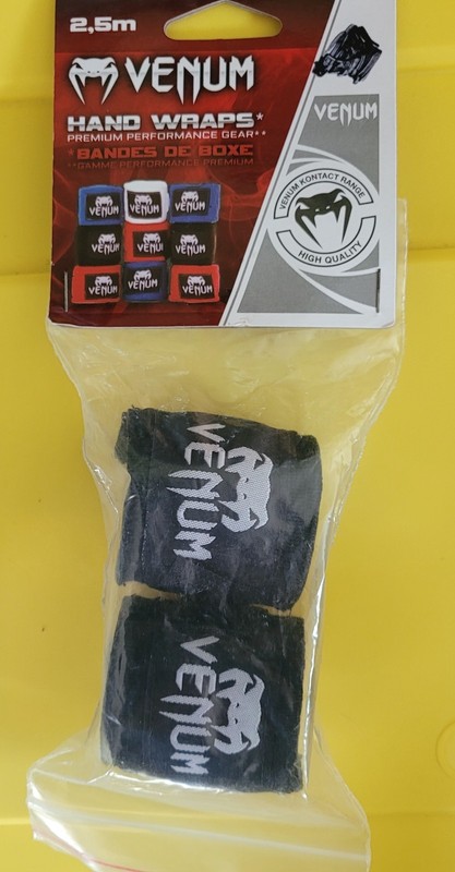 VENUM Handwraps for Smaller Hands Adults / Youth PAIR 98.43 Inches Black NEW