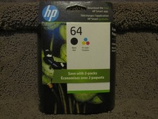 HP X4D92AN Black  Tri Color Ink Cartridge Genuine OEM NEW  64 NOV/2026
