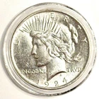 1924 Silver Peace Dollar $1 Coin Philadelphia Mint Circulated Business Strike 👀
