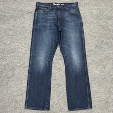 Wrangler Retro Jeans Mens 38x33 Blue Relaxed Boot Cut Denim Western Cowboy Work