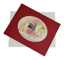 Allan Herschell Carousel Horse Watercolor Painting Wall Art 11x14 Matted Signed