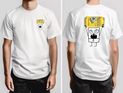 Doodlebobb Pacificoo Double Sided Funny Cartoon Shirt Tee