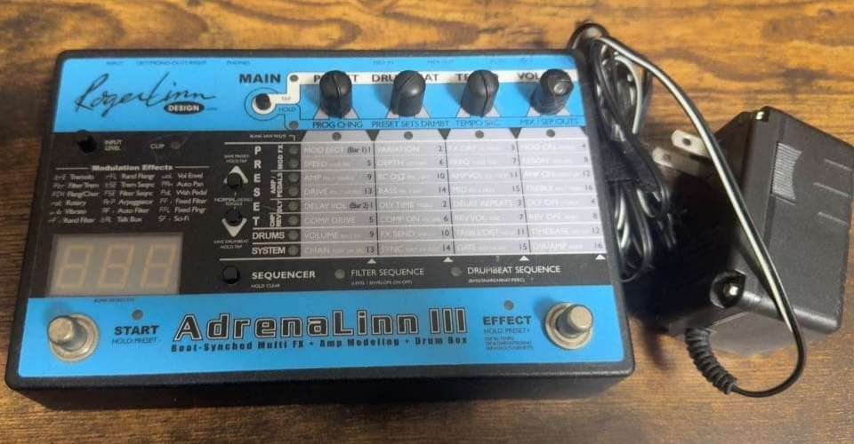 Roger Linn AdrenaLinn III Guitar Pedal Multi FX Drum Box Tested w