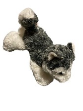 Aurora Husky Plush Dog Wolf Gray  White Blue Eyes 8" Floppy Stuffed Animal