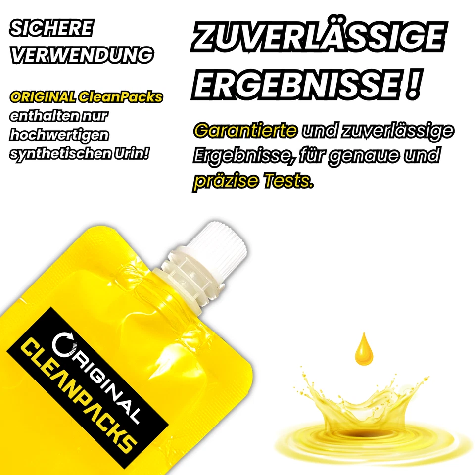 Original CleanPacks 2x 40ml Yellow EDITION zum Schrauben Clean Fake Urin + Test - Bild 3 von 4