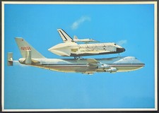 1982 NASA Space Shuttle Columbia on Boeing 747 Vintage Postcard Impact Photo