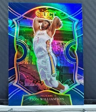 Zion Williamson 2020-21 Select BLUE PRIZM SP #1 - Pelicans