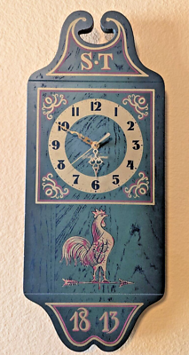 インテリア時計 antique wall clock Antique Japanese Trademark Wall Clock, Working, Vintage 18' with a