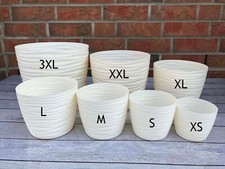 Übertopf Wellen Slim Rund Blumentopf 3D Effekt 4 Farben 7 Größen SET Pflanztopf