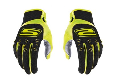 S-Line Handschuhe Cross Fahrrad Neopren Protektoren Gre XS schwarz neon |  eBay.de
