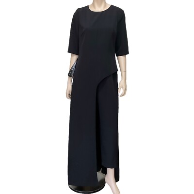 Kay Unger New York Women Black Short Sleeve Walk Through