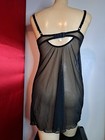 GILLIGAN O'MALLEY INTIMATES BLACK SHEER EMBROIDERD TOP CHEMISE BABY DOLL SZ 34B — photo 4