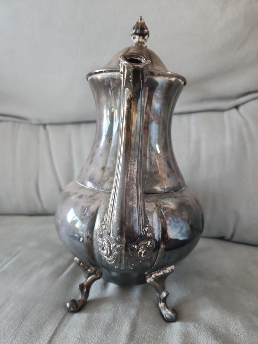 【Sheridan】コーヒーポット 【シルバープレート】 SHERIDAN Silver on Copper Coffee Teapot Footed 11