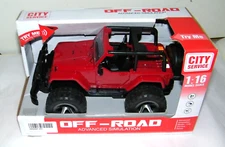 JEEP FRICTION POWERED OFF ROADER VEHICLE LIGHTS & SOUNDS 1:16 Model Scale NEW