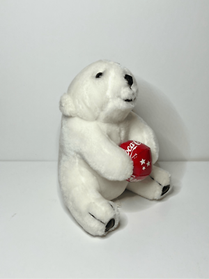 アンティーク雑貨 VINTAGECoca-Cola PolarBear 1998 Enesco Vintage Coca Cola 1998 Polar Bear Plush Holding Red Coke Ball | eBay