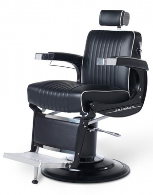 Takara Belmont Herrenfriseurstuhl Apollo 2 Elite schwarz Friseureinrichtung