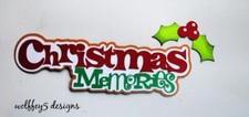 CRAFTECAFE CHRISTMAS KID TITLE premade paper piecing scrapbook diecut piece 3D