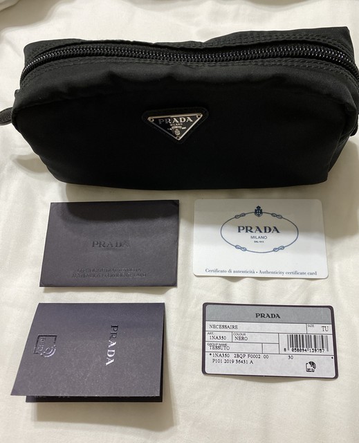 prada nylon zip pouch