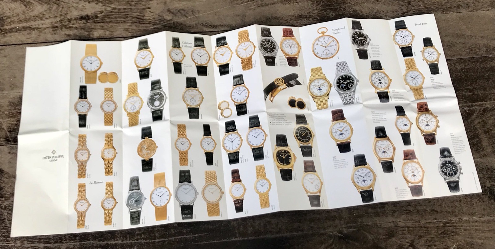 PATEK PHILIPPE Catalogue Poster Nautilus Complicated Calatrava Calendar 3970 /