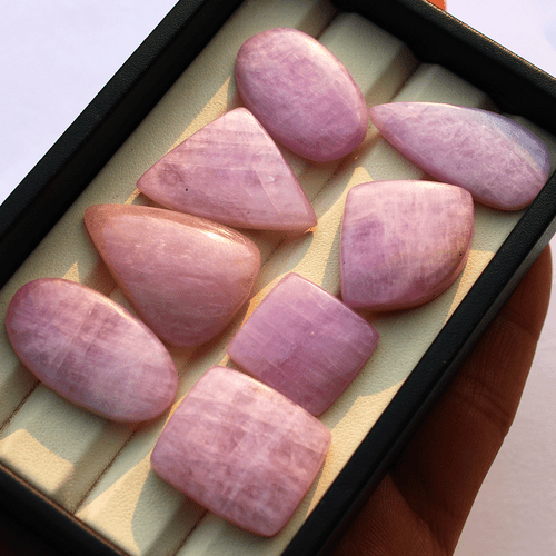 Venta al por mayor 8 piezas de piedras preciosas de cabujón mezcla de kuncita... - Imagen 4 de 11