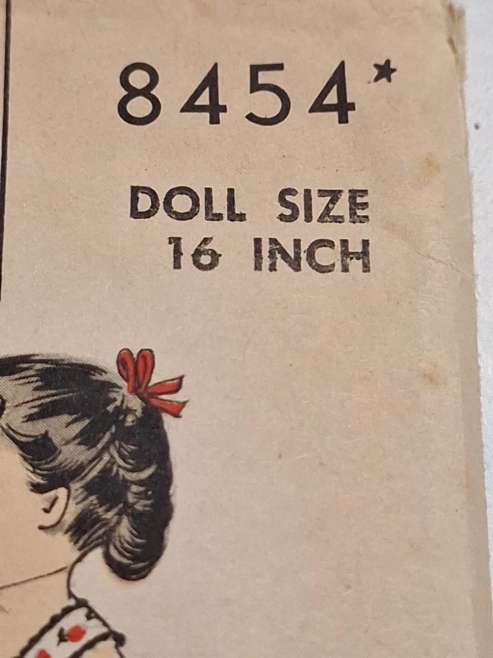 16" Doll Clothing Wardrobe Advance 8454 Sewing Pattern Cut VTG Betsy Wetsy Suzy - Image 3 of 4