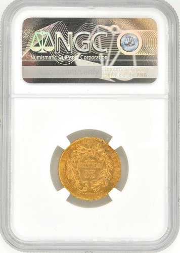 1850 A France 20 Franc Gold Coin NGC AU 58 KM# 762 Second Republic UNC - Picture 2 of 2