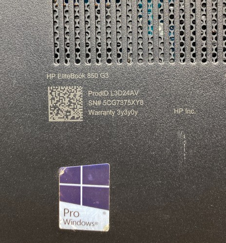 HP ELITEBOOK 850 G3 15.6" RICONDIZIONATO CPU I5-6300U 2,4 GHZ RAM 8GB SSD 512GB - Afbeelding 9 van 10