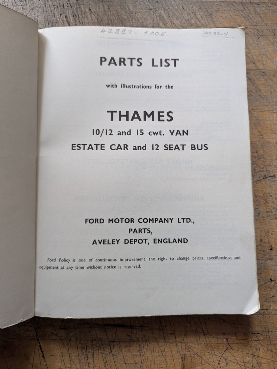 Vintage Ford Thames 10 /12 15 CWT Van, Estate Car 12 Seat Bus 1957