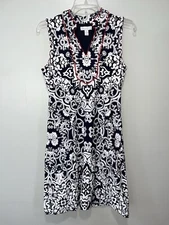 Charter Club Women’s Dress Sleeveless Size XS Black White