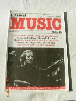 Classical Music Weekly 18 December 1976 Gilbert & Sullivan, Georgiadis
