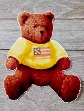 teddy bear wall sticker animal peel & stick 5 inch