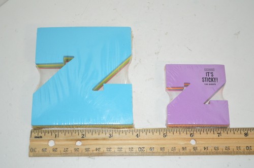 U PICK 2X Sticky Letters Notes Post Initials Pink GREEN Neon Blue Yellow Red PUR - Picture 12 of 36