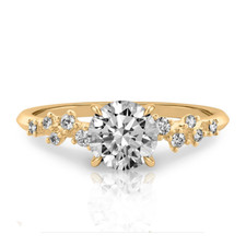 1.20 Carat IGI GIA Lab Grown Diamond 14k Yellow Gold Women Wedding Ring