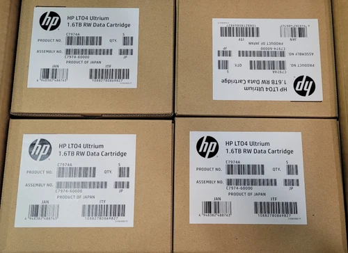 Pack of 20 (4x5) NEW GENUINE HP LTO-4 Ultrium RW Data Cartridges C7974A 1.6TB