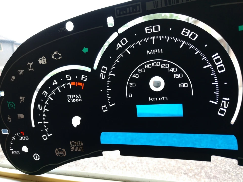 LED Edition Cadillac Escalade Gauge Face Silverado Tahoe Sierra 2003 04 05 New  - Image 4 of 4