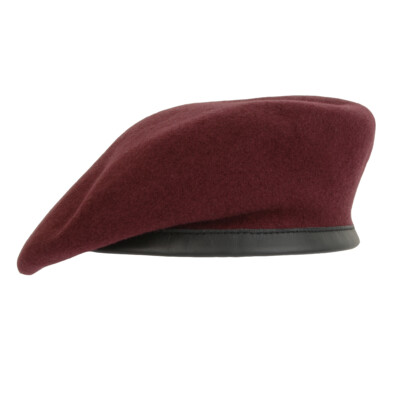 British Airborne Beret WW2 Maroon Red Reproduktion 100% WOLLE