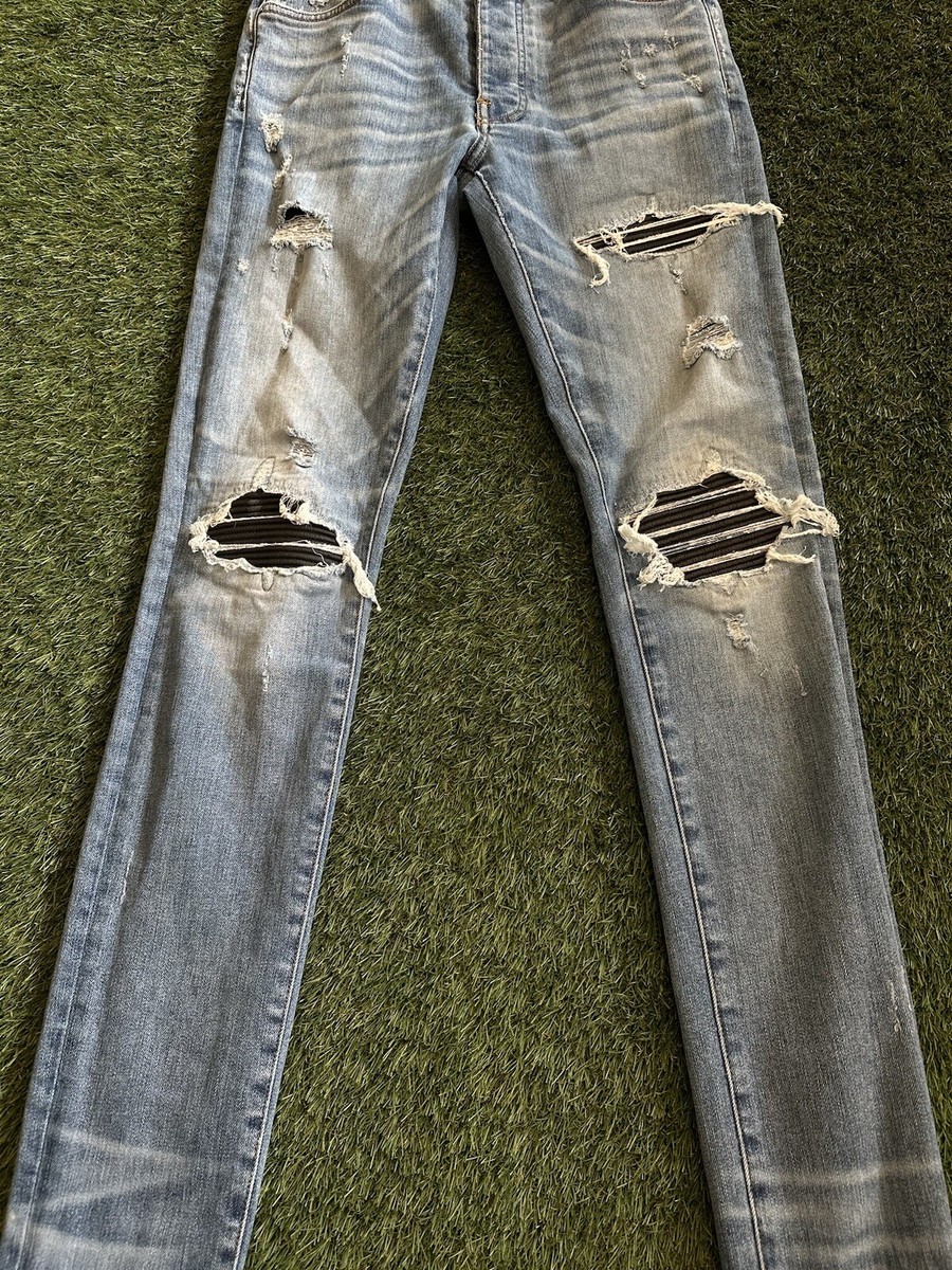 Size 30 - Amiri MX1 Jeans $1290 Retail Denim Black Patch 100 Size 30 - Amiri MX1 Jeans $1290 Retail Denim Black Patch 100