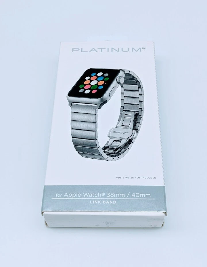 Platinum Link Band For Apple Watch 40mm Series 5 Stainless Steel Best Buy Exclus - Image 2 of 4