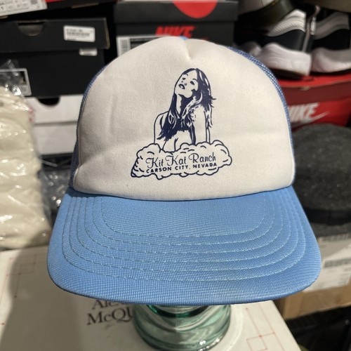 Vintage Kit Kat Ranch Hat Cap Mens Snapback Blue Nevada Brothel Mesh Adjustable