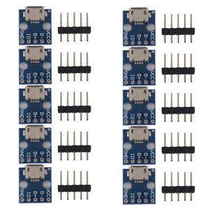 10 Stück stabiler MICRO USB zu DIP Adapter 5 poliger PCB Konverter mit Buchse
