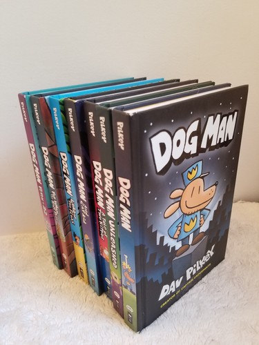 7 Dog Man Dav Pilkey hb Unleashed Two Kittens Cat Kid Lord of Fleas Fetch 22