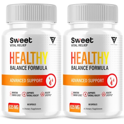 (2 Pack) Sweet Vital Relief Capsules, SweetVital Glycogen Support (120 Capsules)
