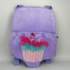 Build A Bear Workshop Front or Back Pack Bear or Doll Carrier Purple Cupcake EUC