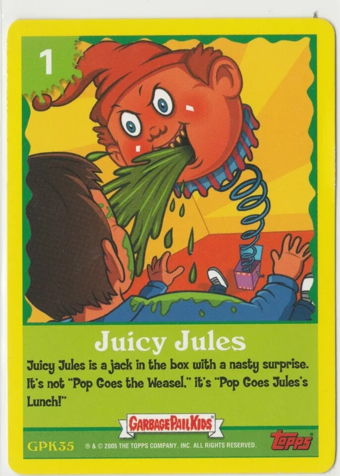 Juicy Jules #35 Garbage Pail Kids GPK 2005 ANS4 All-New Series 4 Game Cards